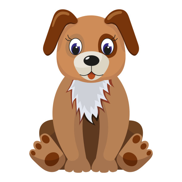 可爱和有趣的棕色小狗图片下载