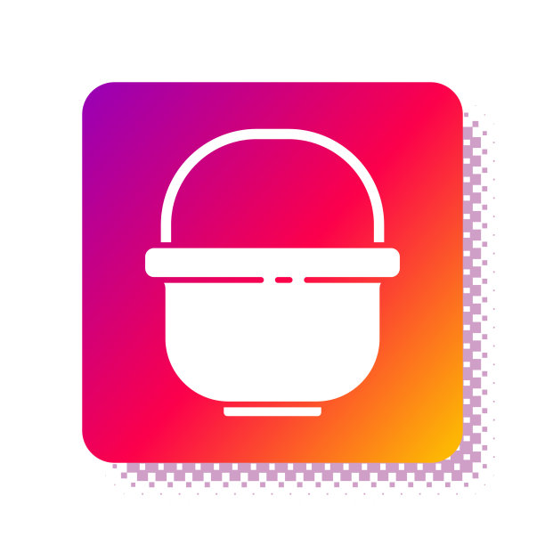 白色露营罐图标孤立在白色上图片下载