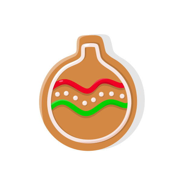 饼干亮球为冷杉孤立图片下载