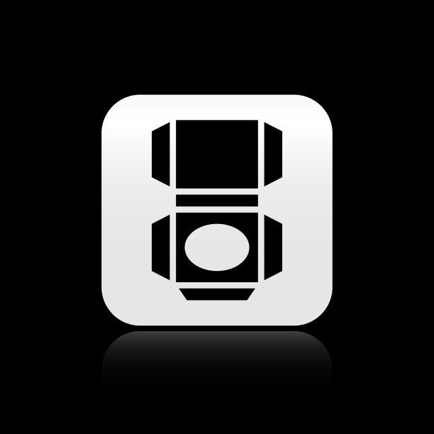 黑色纸箱纸箱图标孤立在黑色图片下载