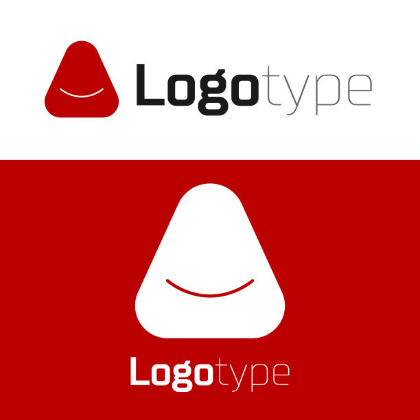 红色pouf图标孤立在白色背景软图片下载