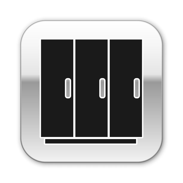 黑色衣橱图标孤立在白色背景图片下载