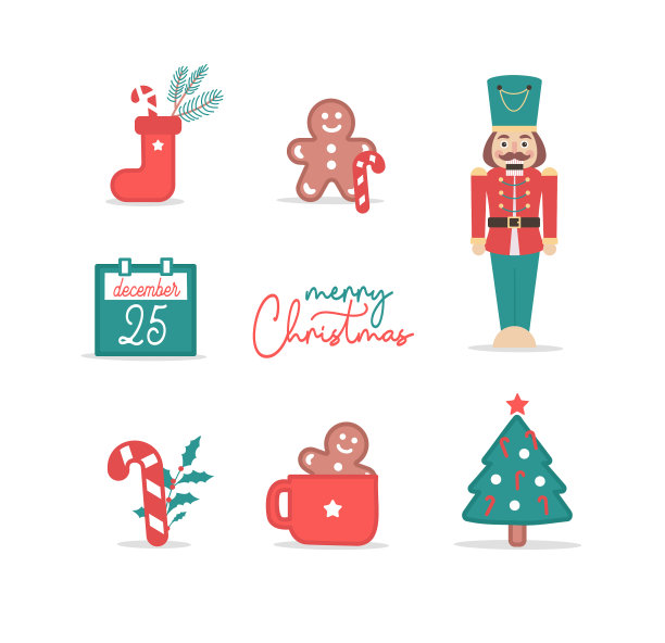 缤纷圣诞图标套装图片下载