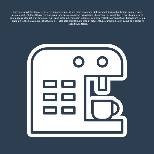 波普艺术咖啡机图标孤立的颜色图片下载