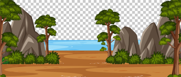 公园自然景观上的空白通透图片下载