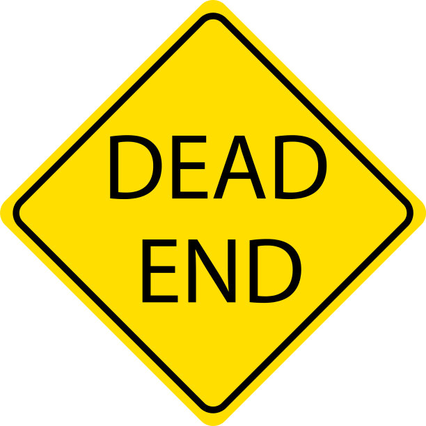 白色背景上的黄色死角标志图片下载