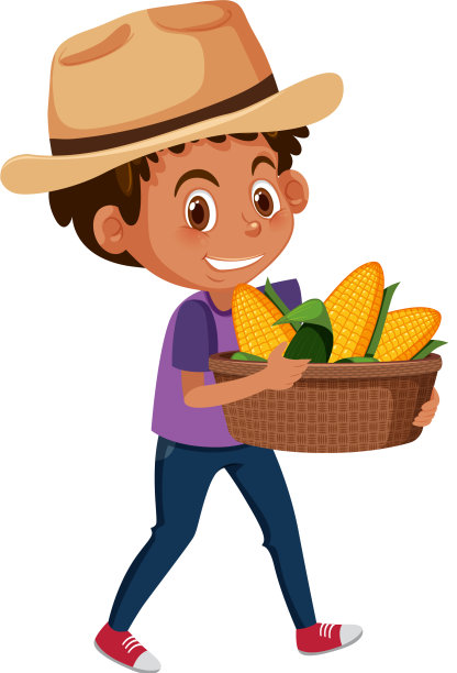 儿童男孩与水果或蔬菜白色图片下载