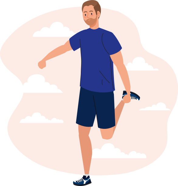 男子伸腿设计图片下载