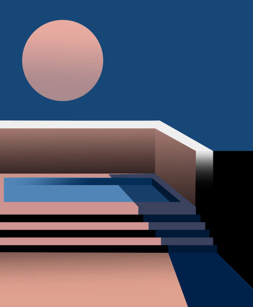 在屋顶上组成一个水池图片下载