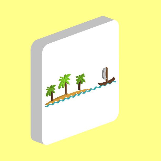 岛屿图标符号简单的网页设计模板图片下载