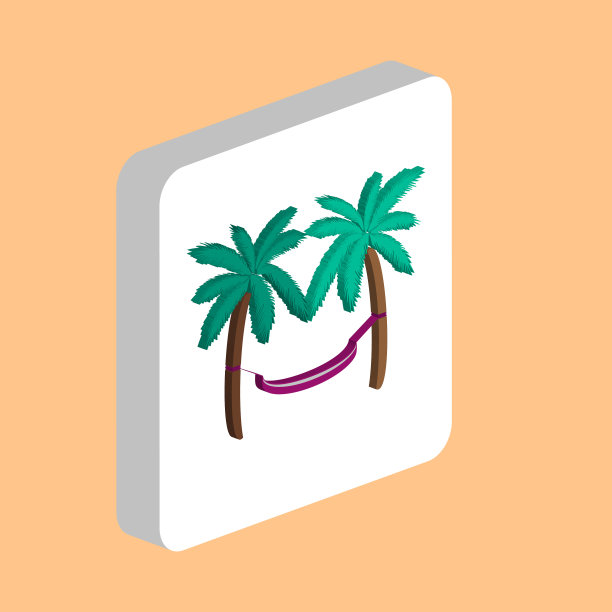 简易吊床图标符号模板设计图片下载