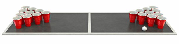 啤酒乒乓球桌侧视图3D图片下载