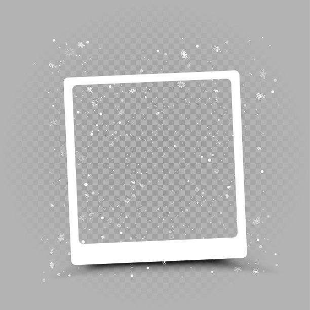 圣诞快照与飘雪相框图片下载