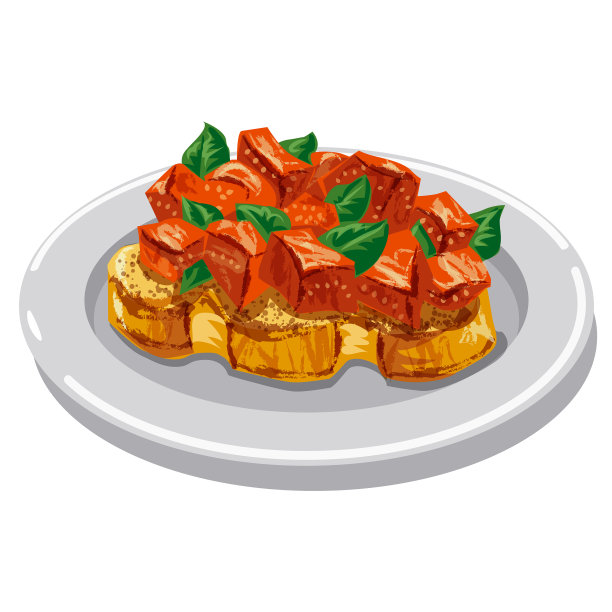 传统的意大利意式烤面包图片下载