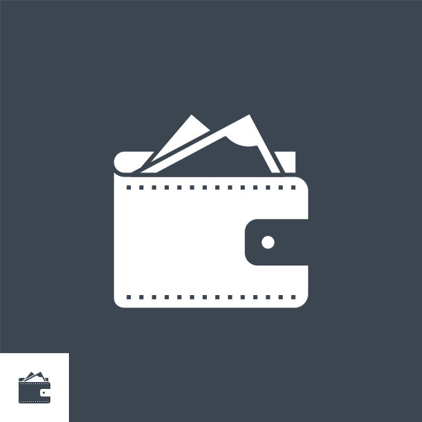 钱包相关的字形图标图片下载