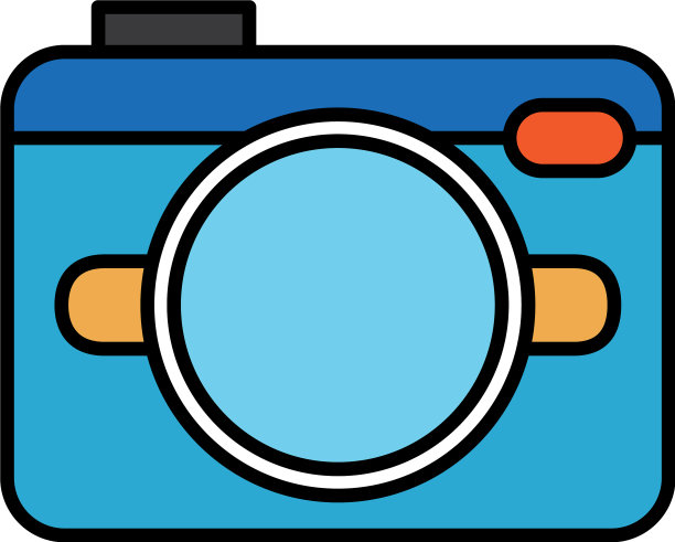 摄影设备的线条和填充风格图片下载