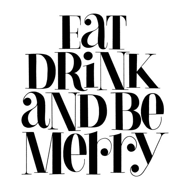 吃，喝，快乐手绘字母报价图片下载