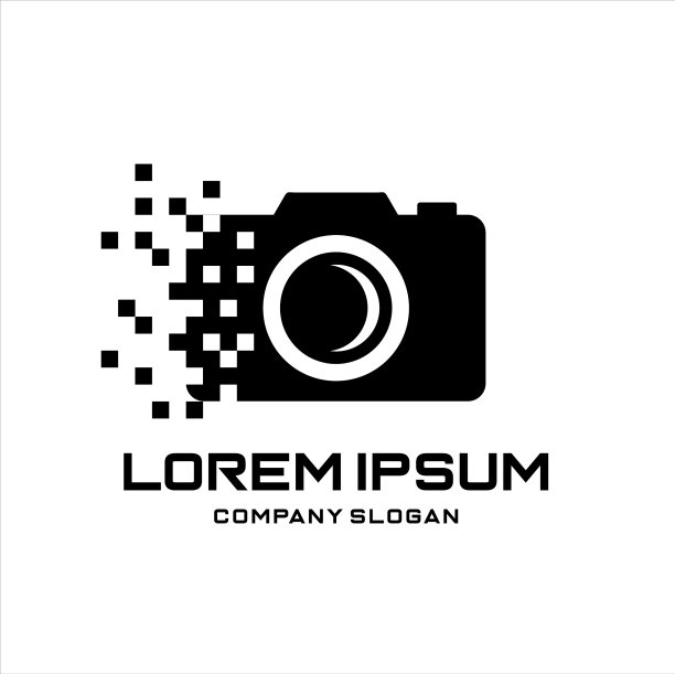 像素照片logo模板设计抽象图片下载