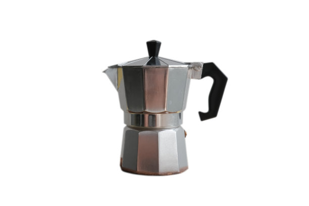 摩卡壶孤立在白色背景图片下载