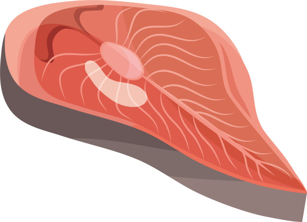 美味新鲜的三文鱼切图标图片下载