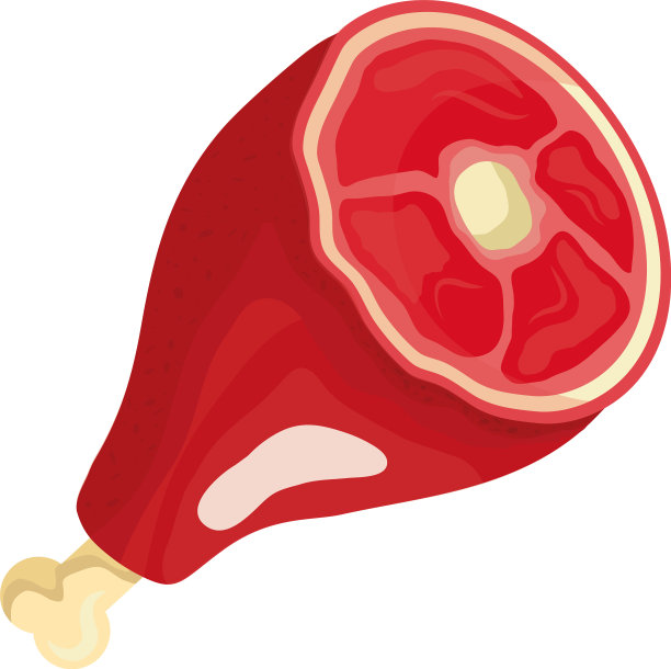 美味新鲜的帕尔玛火腿屠宰产品图片下载