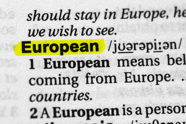 强调了单词欧洲的概念和含义。图片下载