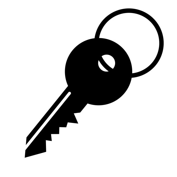 房子钥匙图标孤立在白色背景图片下载
