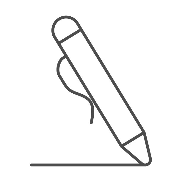 笔细线图标学校概念笔画图片下载