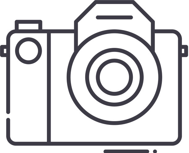 无反光镜相机图标线性隔离图片下载