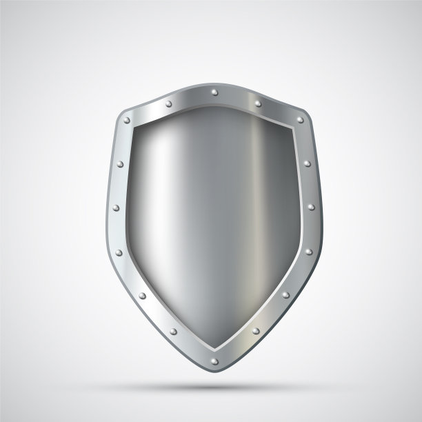 金属空白屏蔽隔离在白色背景图片下载