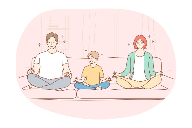 瑜伽冥想健康积极的运动生活方式图片下载