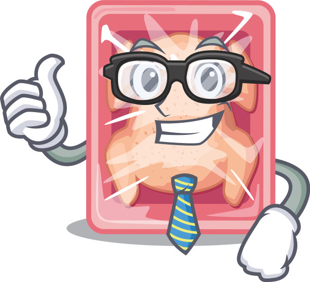 一个优雅的冷冻鸡肉商人吉祥物图片下载