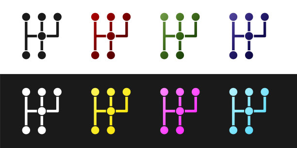 将变速杆图标隔离在黑白背景上。传输图标。向量图片下载