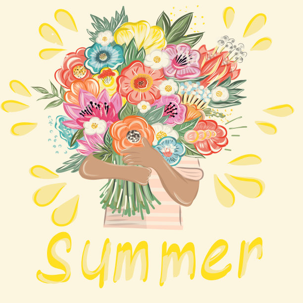 手里拿着一束鲜花图片下载