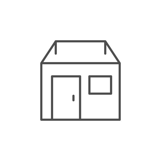 房间线条图标或建筑概念图片下载