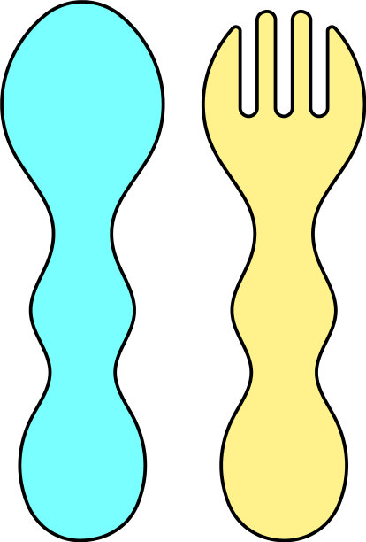 勺子和叉子的图标图片下载