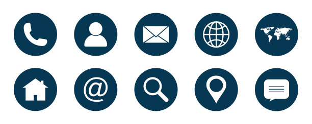 网络图标集。网站图标矢量孤立的白色背景。沟通图标符号图片下载