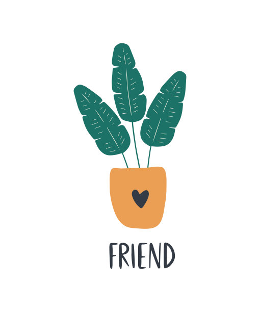 手绘热带室内植物香蕉。时尚舒适的家居装饰。图片下载