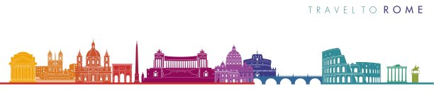 罗马城市的建筑标志。图片下载