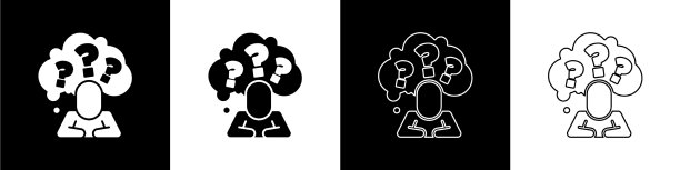 设置人的头部与问号图标隔离图片下载