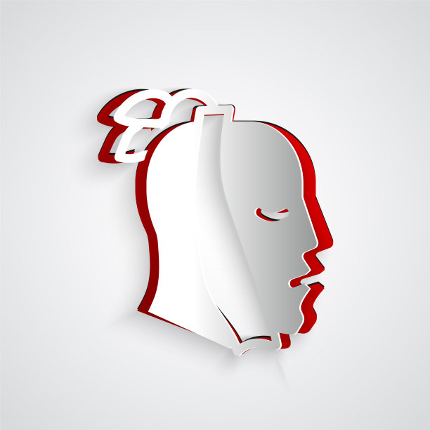 剪纸牙痛图标孤立在灰色图片下载