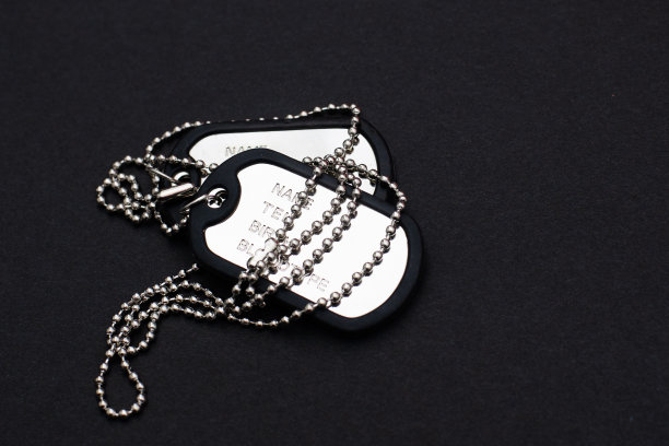 锁链上的身份徽章，军徽。图片下载