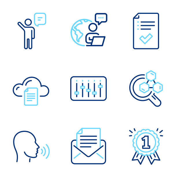 教育图标集包括作为代理的图标图片下载