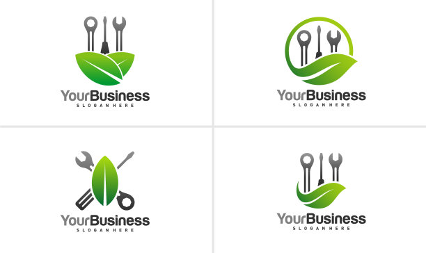 设置叶片机制标志模板创意图片下载