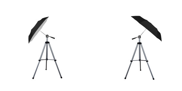 黑色伞反射闪光灯图片下载