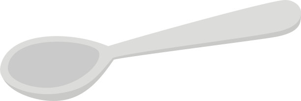 汤匙灰色的白色背景图片下载