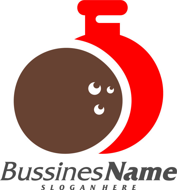 实验室椰子标志模板创意椰子标志图片下载