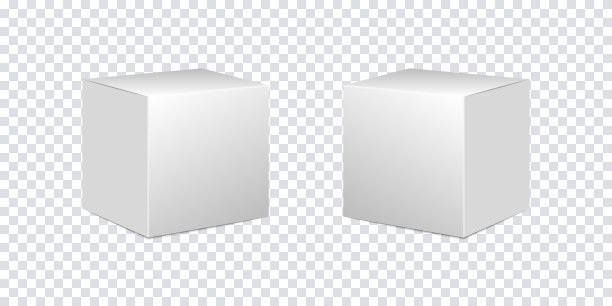 纸板箱模型孤立的模板图片下载