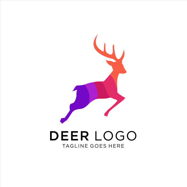 摘要鹿标志色彩缤纷图片下载