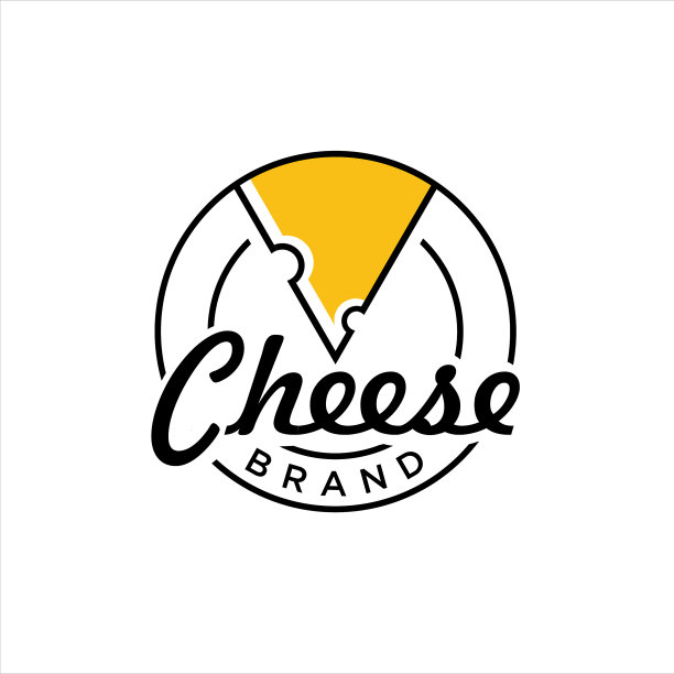 奶酪标志圆形直线标志奶酪店图片下载